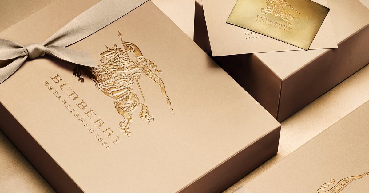 Burberry's iconic packaging designs